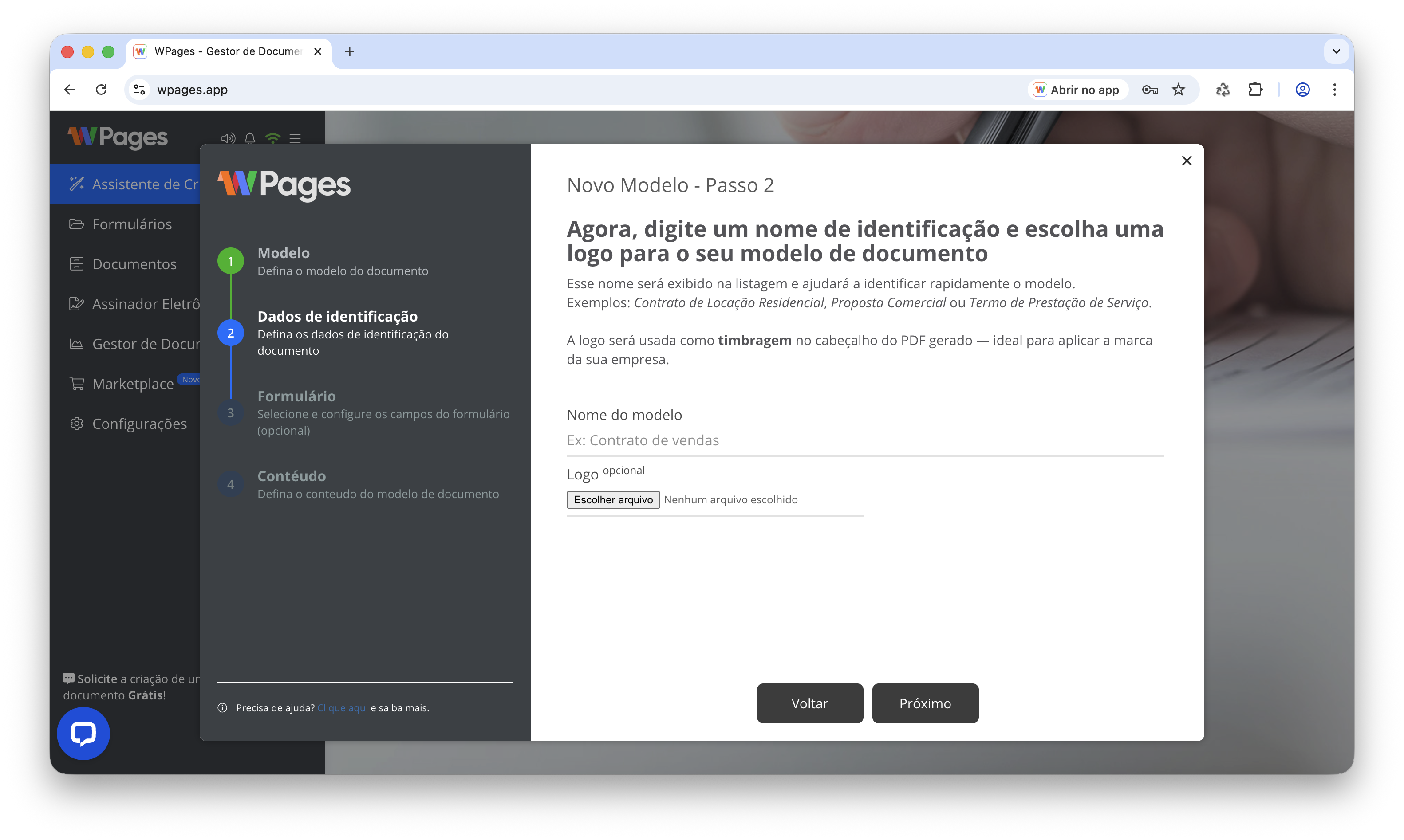 Dados de identificação