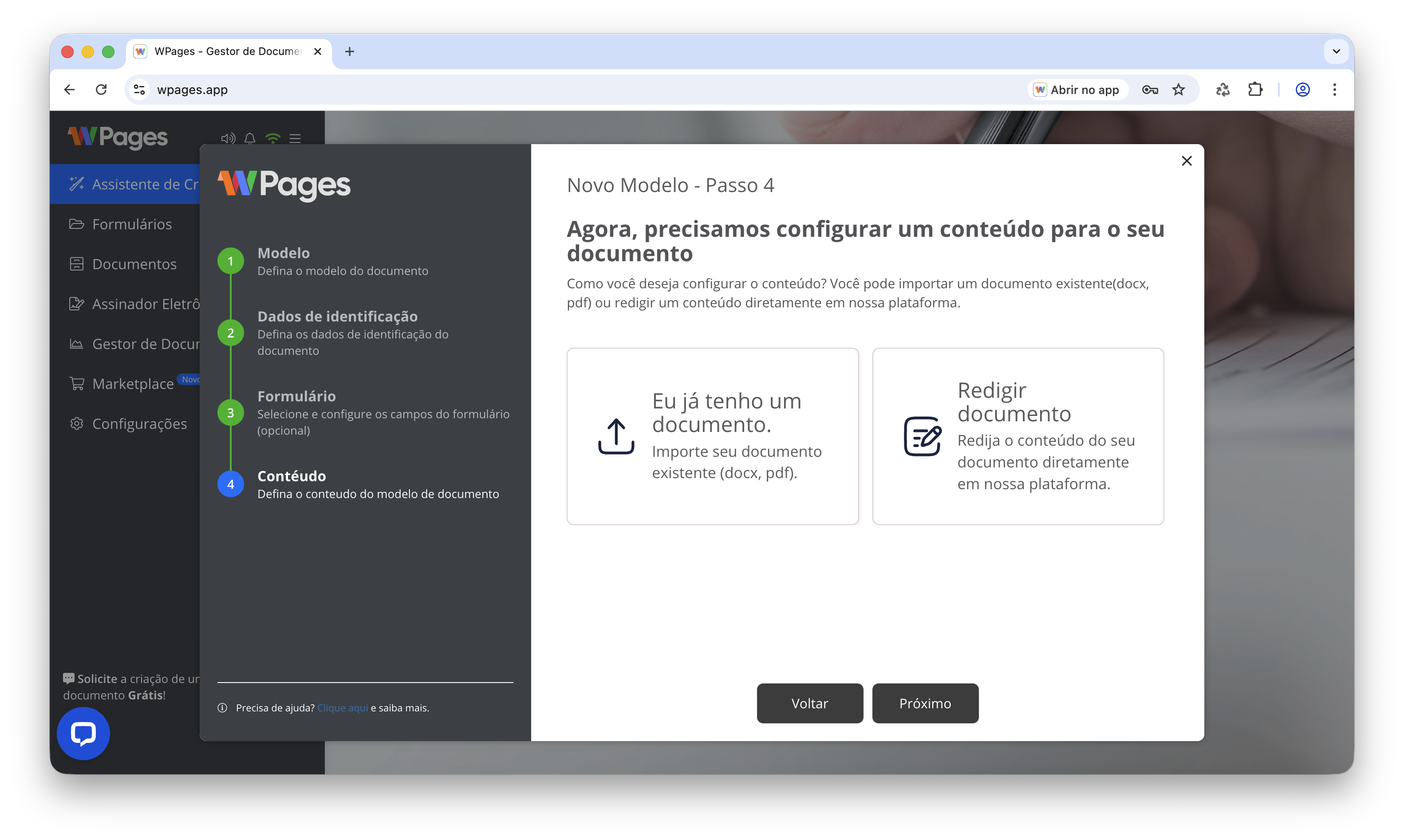 Conteúdo do documento